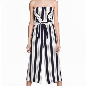 H&M Striped Jumpsuit